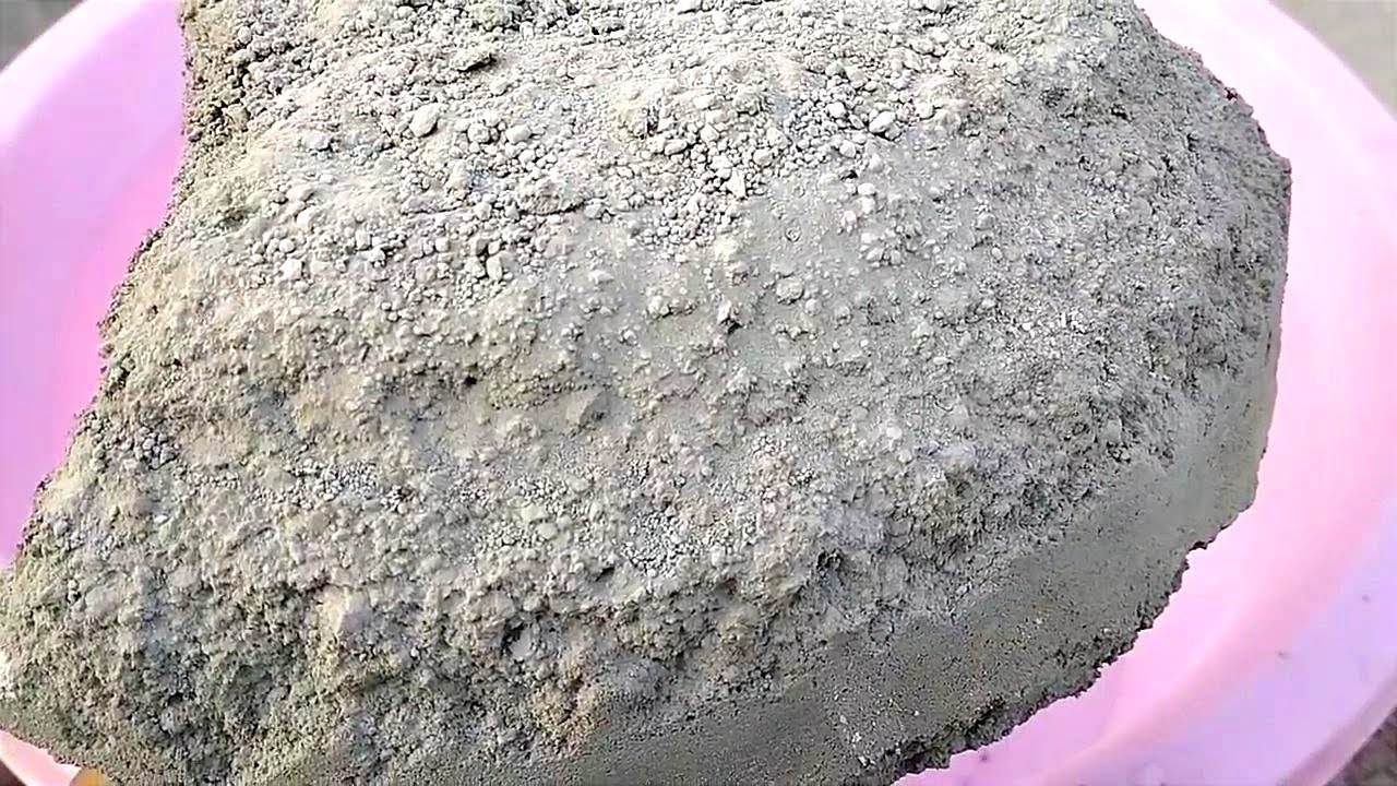 ASMR: Reused Pure Cement Crumbling in water 💦💗 Sand cement asmr satisfying 