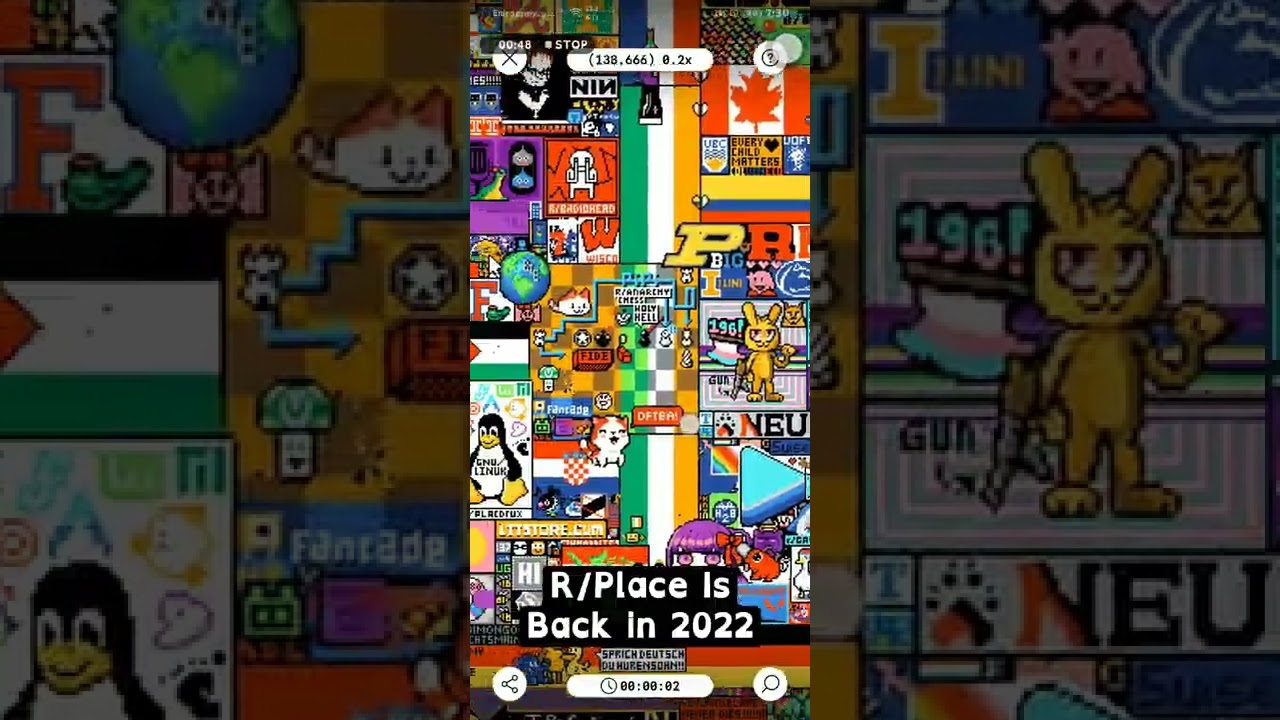 r/Place Is Back In 2022 (Reddit Event) #shorts #reddit #aprilfools