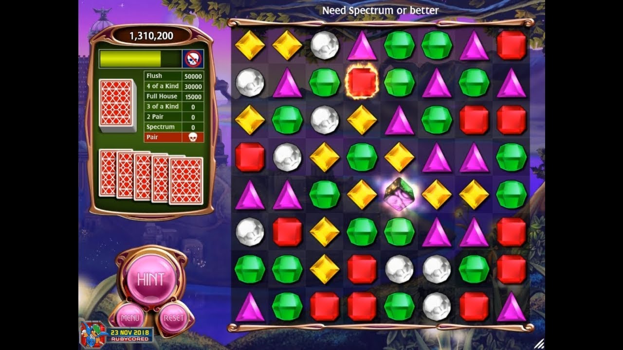 Bejeweled 3 (PC) EDITED - Poker: 5 Colours [1080p60]