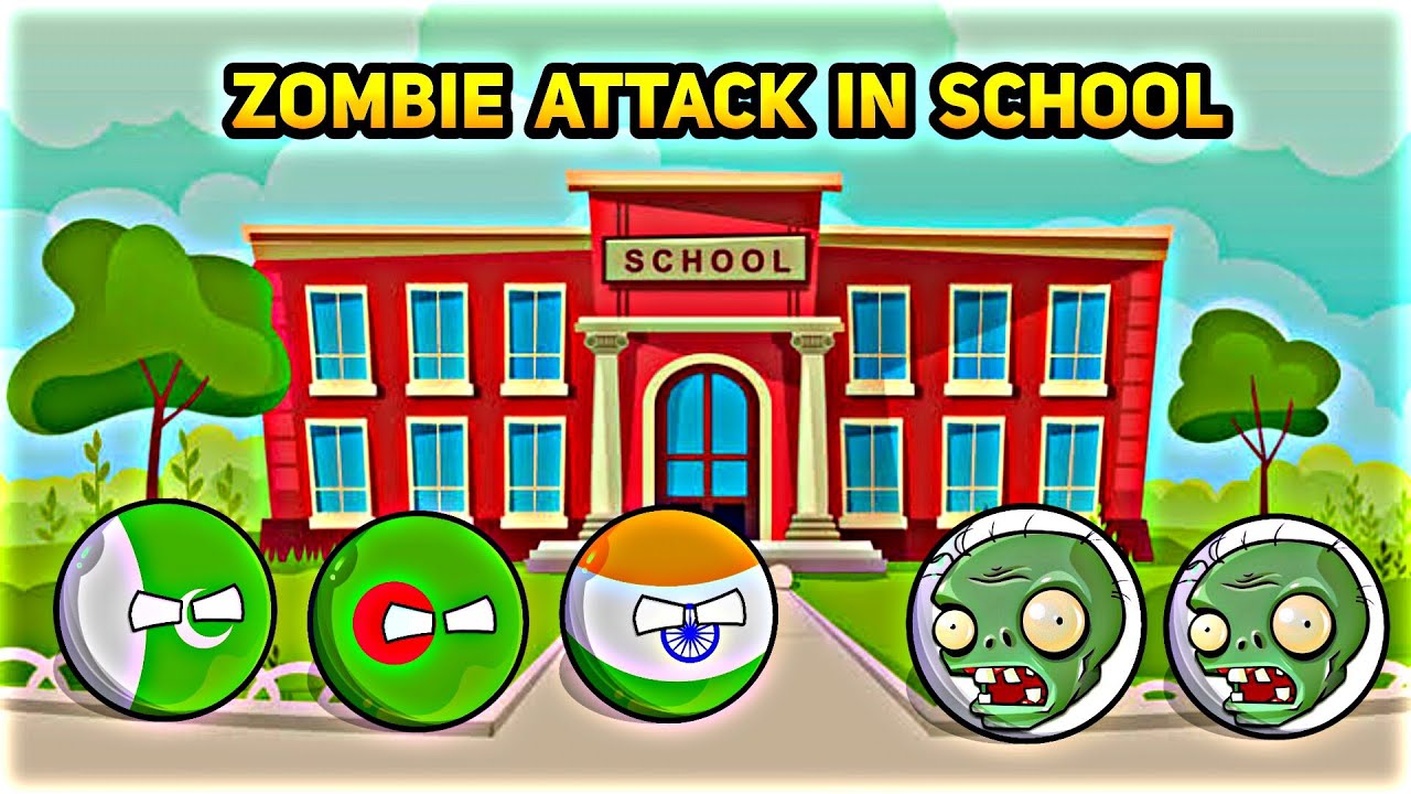 [SCHOOL INVADED BY ZOMBIES]😮😂💀 In Nutshell || [SUPER FUNNY]⚠️🤣🧟 #countryballs #geography #mapping