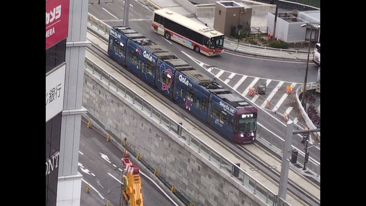広島電鉄路面電車（ソラモア広場）から＃広島電鉄路面電車　＃ソラモア広場　＃ミナモア　＃鉄道　＃広島　＃駅前大橋ルート