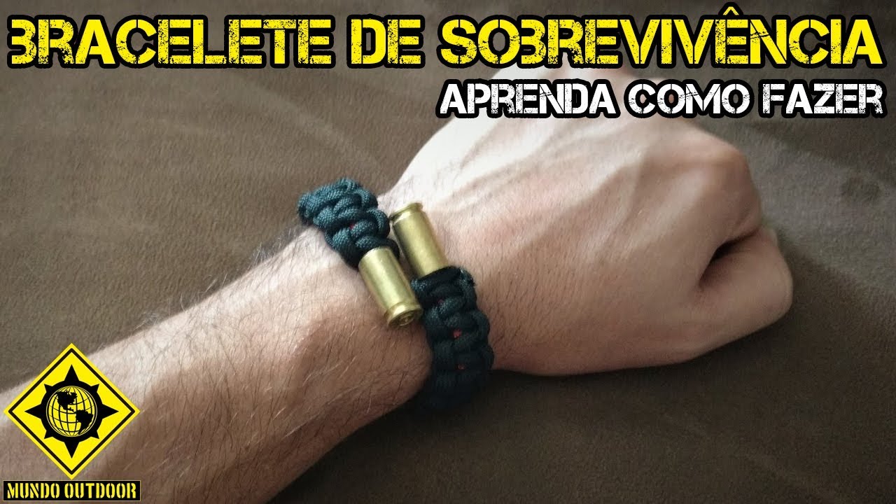 Bracelete de Sobrevivência: Como fazer usando cartuchos deflagrados