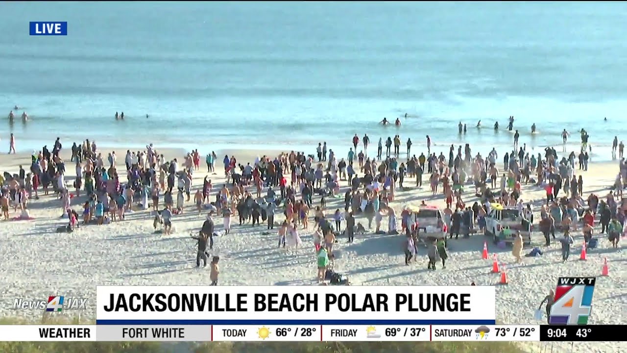 Hundreds kick off the new year with Polar Plunge at Jacksonville Beach