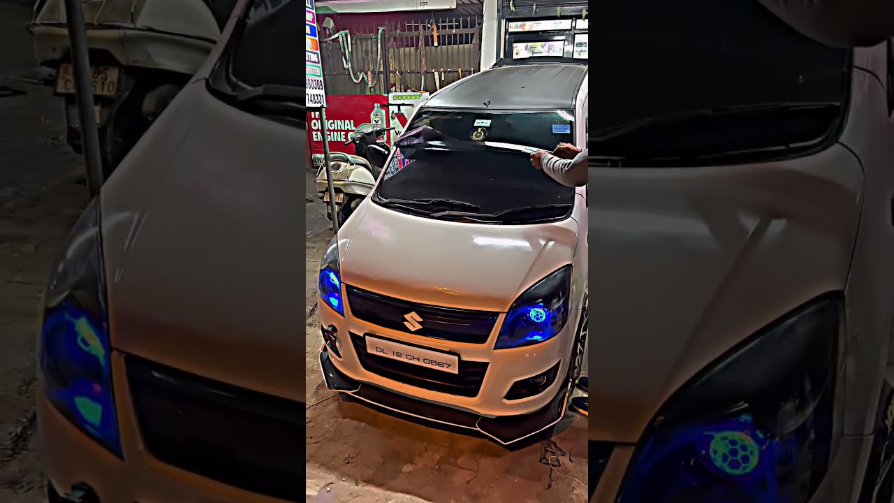 modified Wagonr frant body and mirror #carvideo #car #carhub #shorts #modifiedcar #wagonr #scorpio