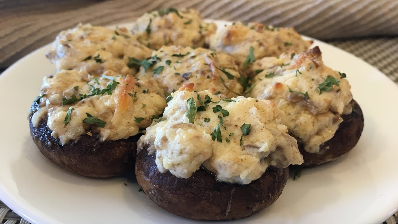 How to make Stuffed Cream Cheese Portabello Mushrooms | Vegetarian Recipe