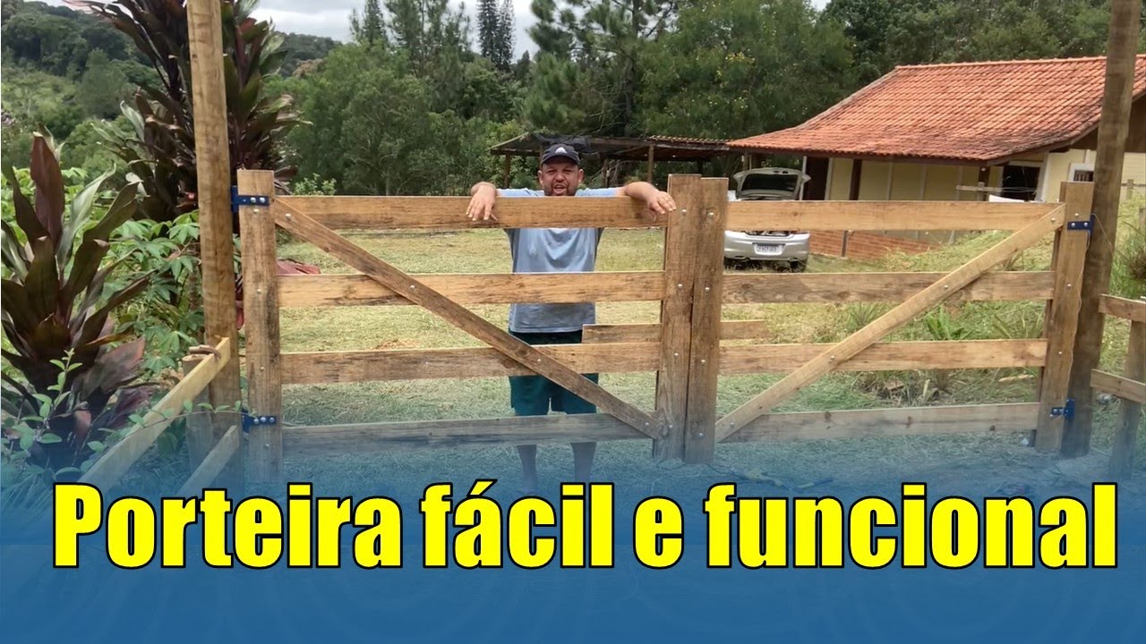Como Fazer Porteira da Chácara sem gastar muito | #diy #comecardozero #roça #rural  #chácara