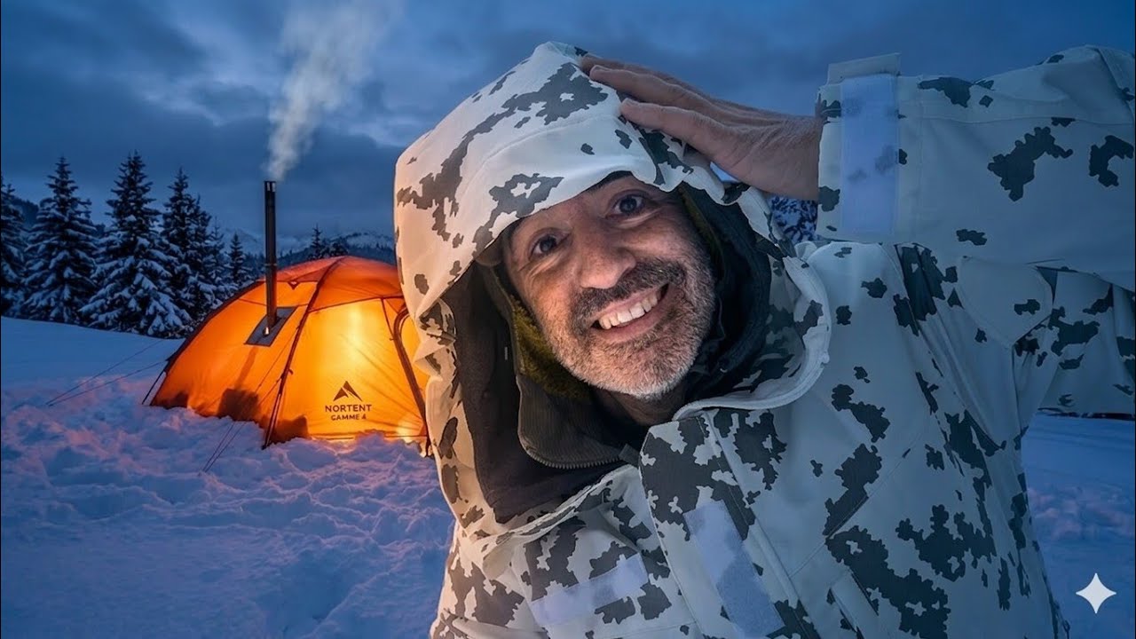 😜 Una Noche PERFECTA en la Nieve ☃️ (fuego, cine y café en plena montaña)