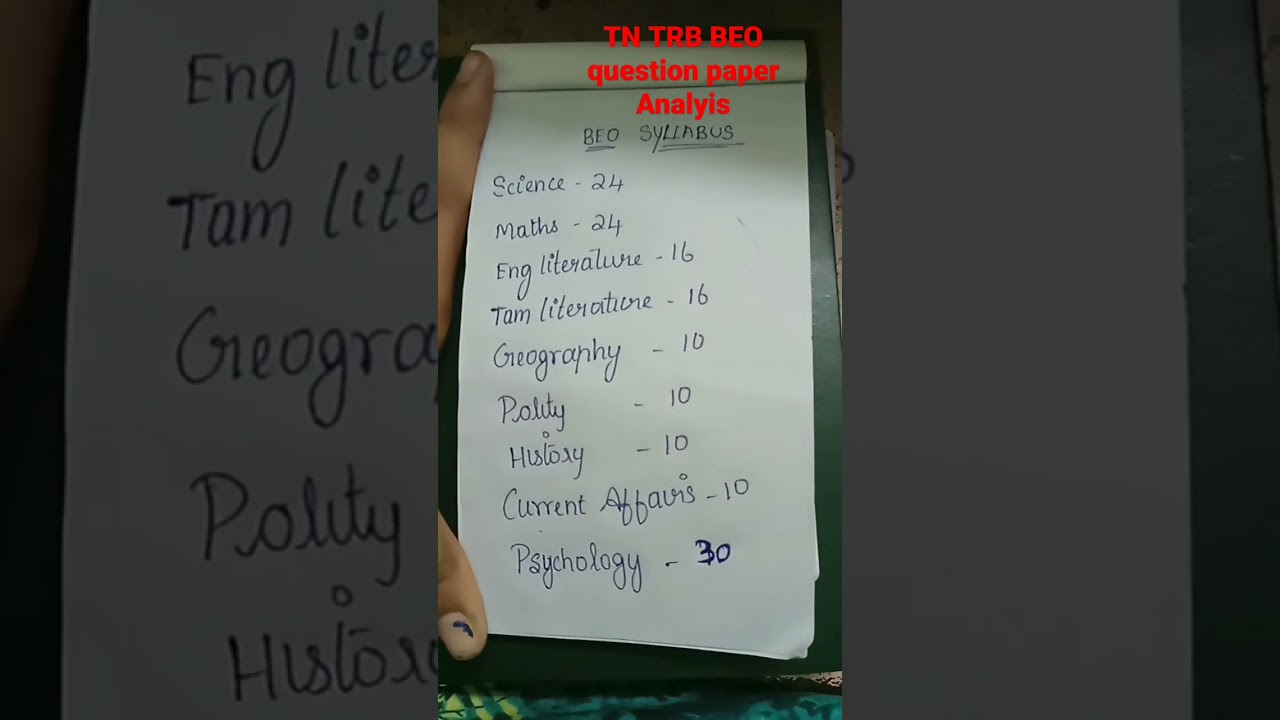 TN TRB BEO analysis