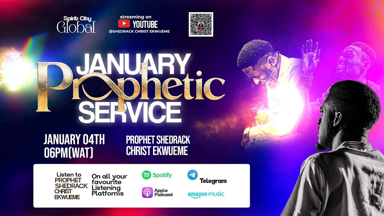Live now with Pastor Shedrack Christ. 2026 Prophetic Declaration Service | Spirit City Global