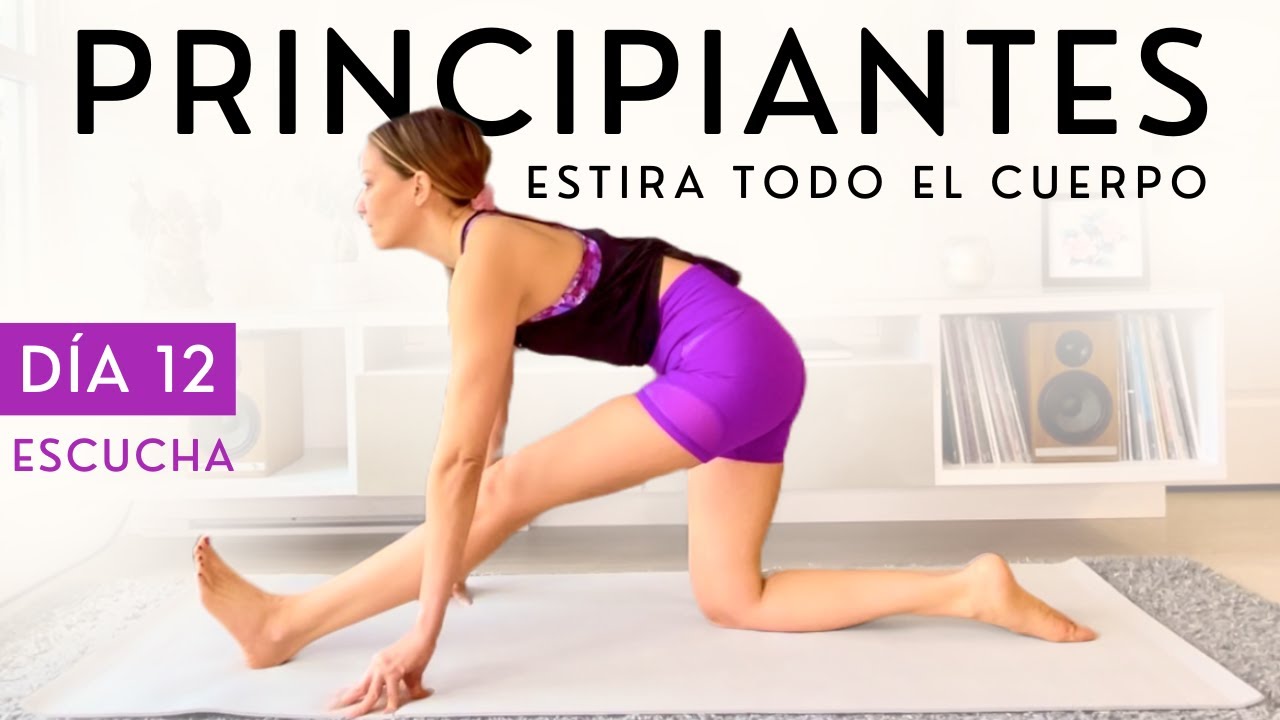Clase de Yoga para Principiantes 10 Minutos | 5 Posturas de Yoga para Estirar Todo el Cuerpo Día 12
