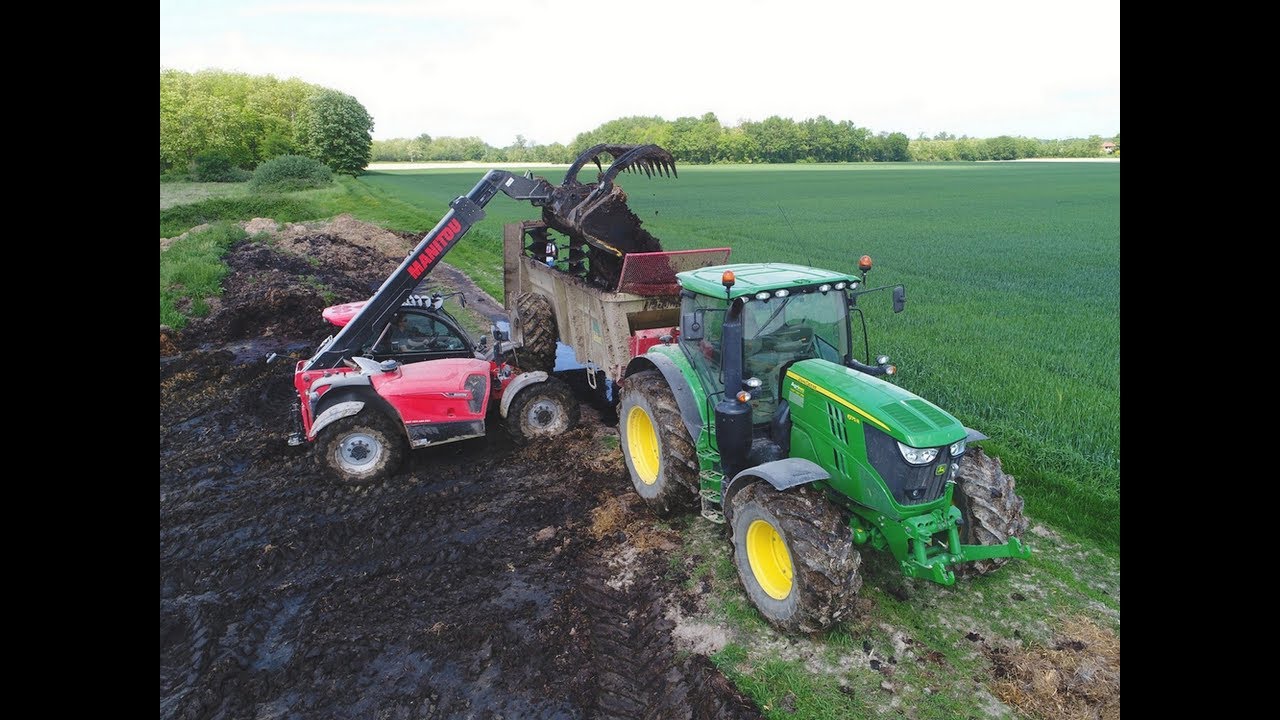 JOHN DEERE 6175R & 8210 et LEBOULCH X2 | Epandage de fumier 2018 !