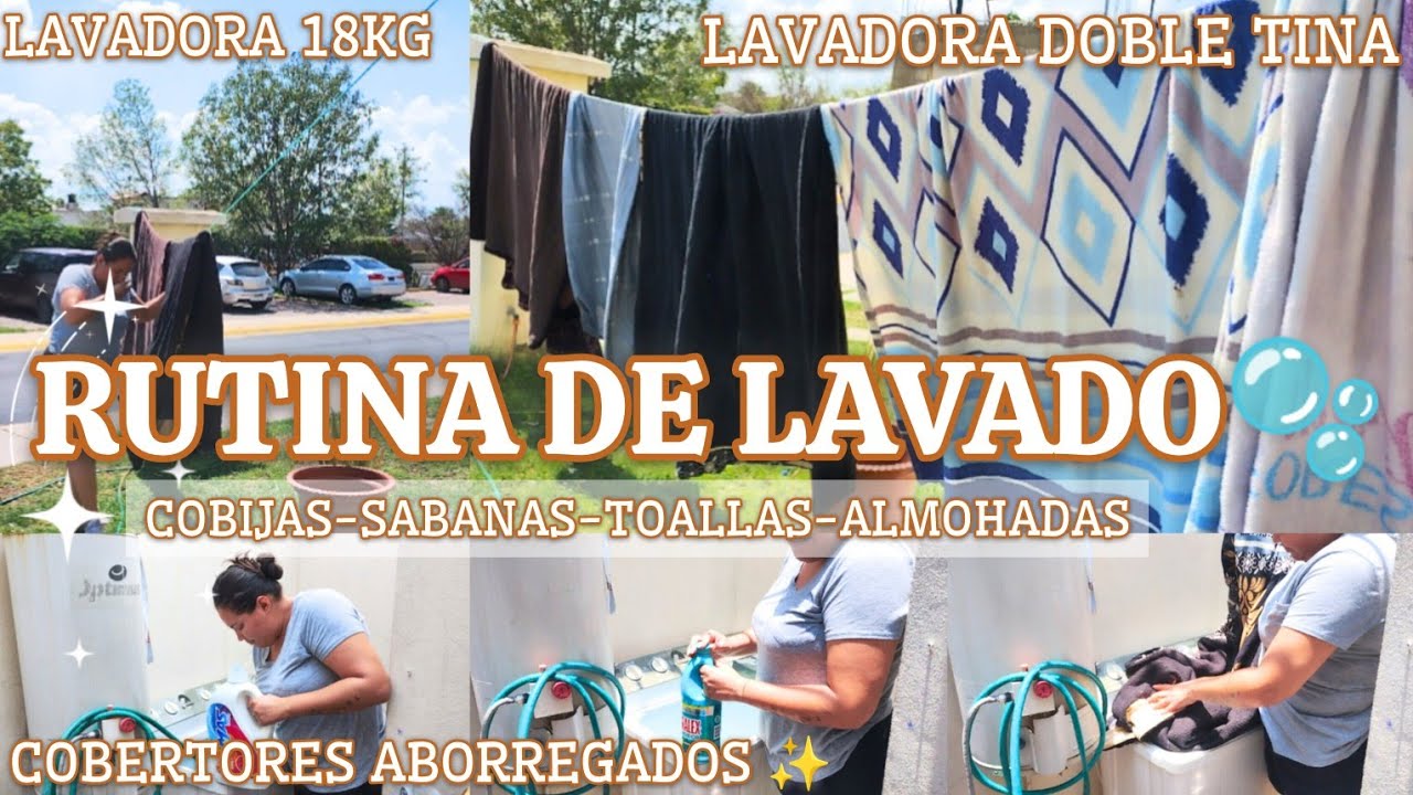 LAVANDO COBIJAS✅|Lavadora 18kg✨|RUTINA LAVADO✅|Diana EsquivelYT ✨