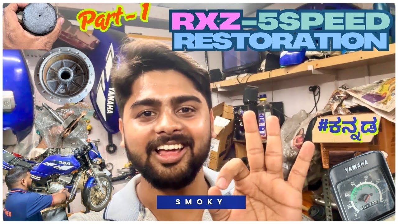 ‼️RXZ 5-speed restoration | 2.5 ತಿಂಗಳಾದ್ರೂ🙅&zwj;♂️| Unfiltered | Smoky updates after Accident #asnvlogs