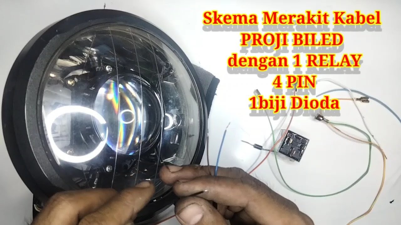 MEMBUAT KABEL RELAY SET BILED  DENGAN RELAY 4PIN