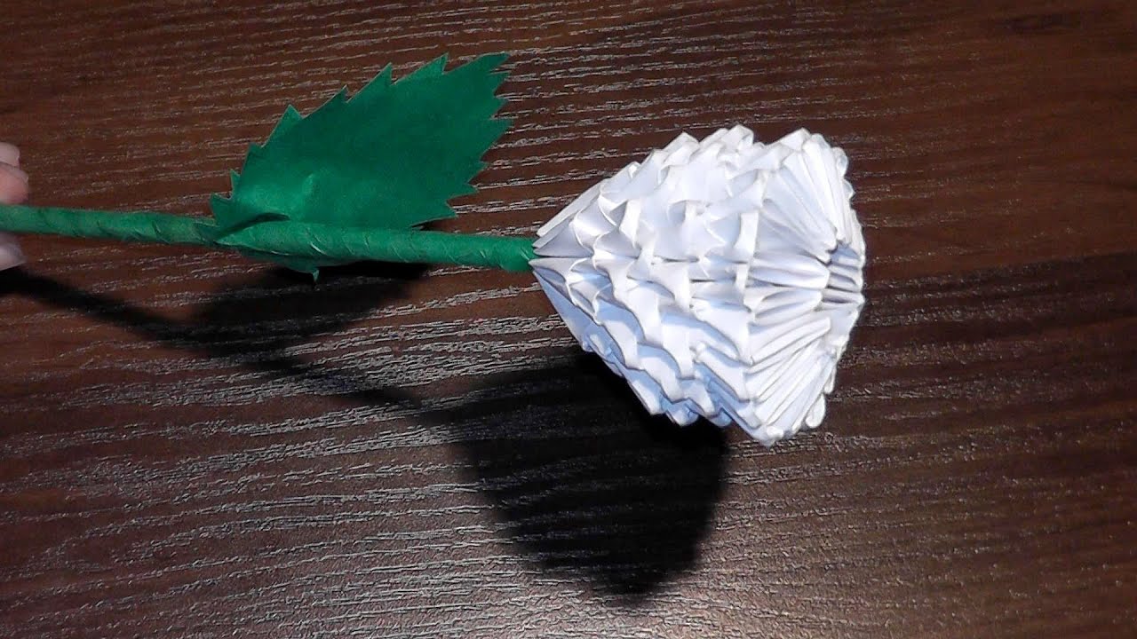 How to make a paper flower rose. 3D origami tutorial (Gifts for Mother's Day)