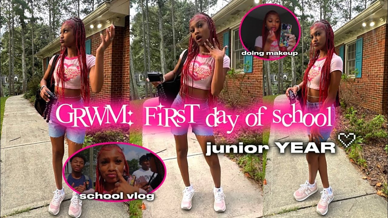 GRWM first day of school 2023: junior year! + mini school vlog || timia