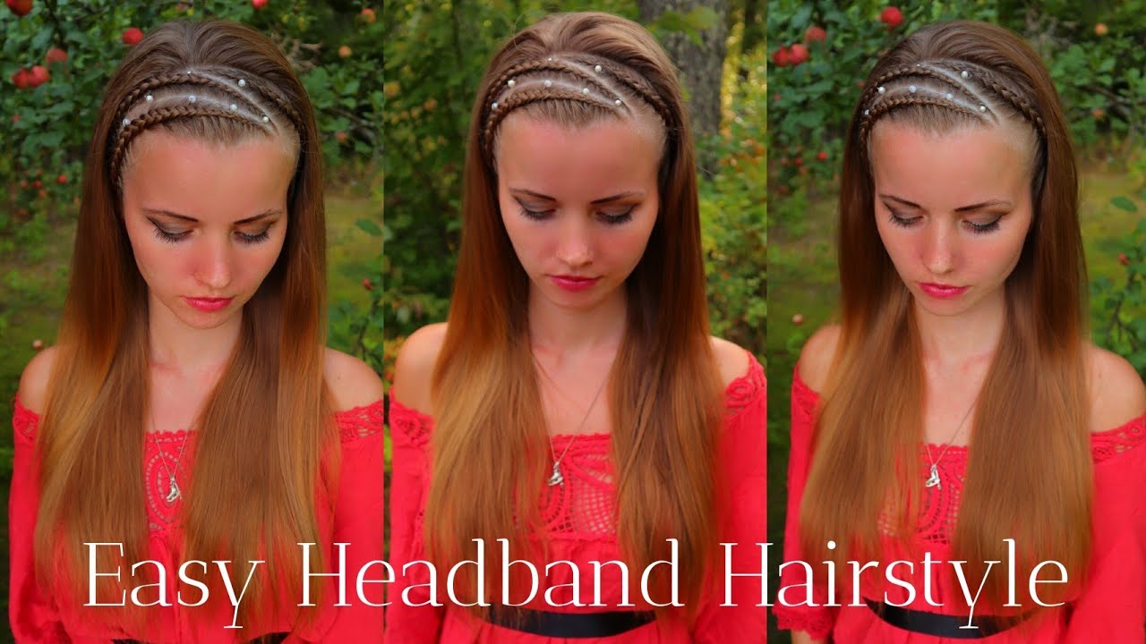 Easy Headband Hairstyle with 3 Dutch Braids | How to Braid Own Hair