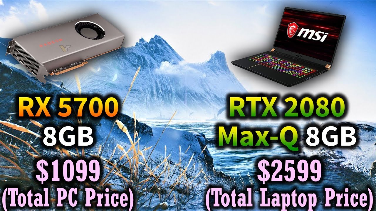 Radeon RX 5700 8GB vs RTX 2080 Max-Q 8GB (Laptop) | 1080p 1440p Gameplay Benchmark Test