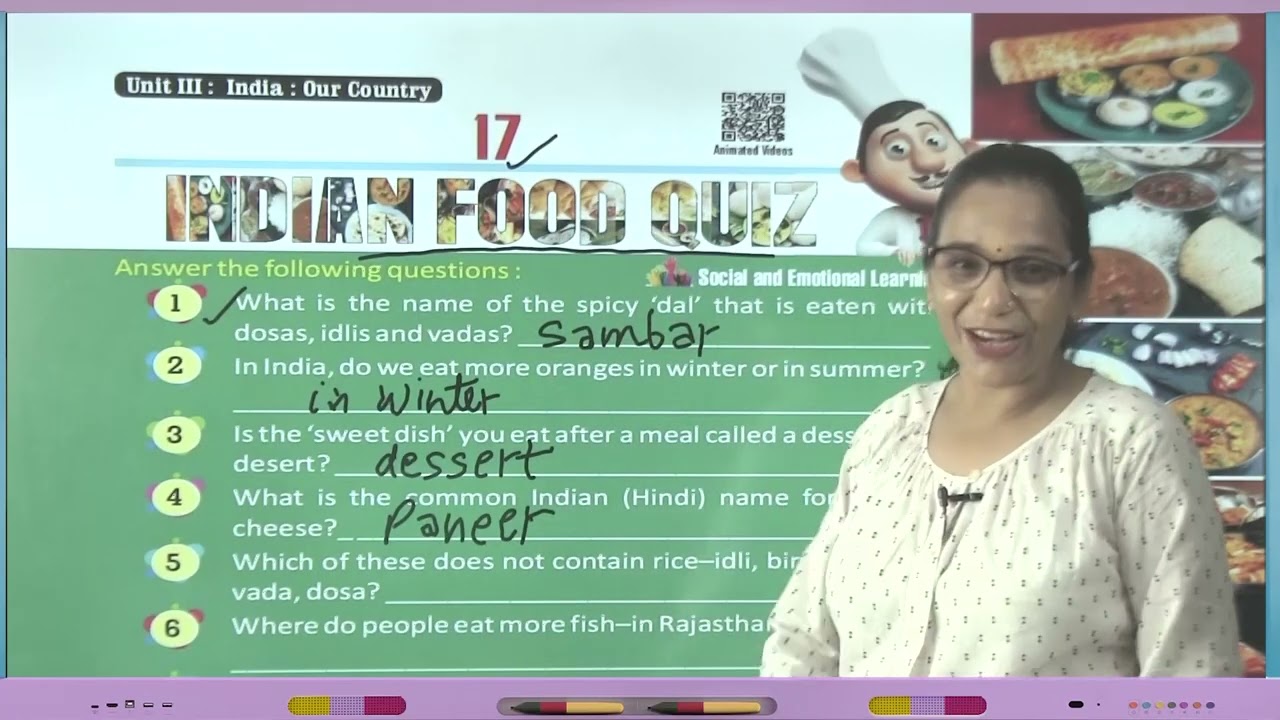Ch 17 | Jophiel Books | GK | Class 03 | Indian Food Quiz | For children