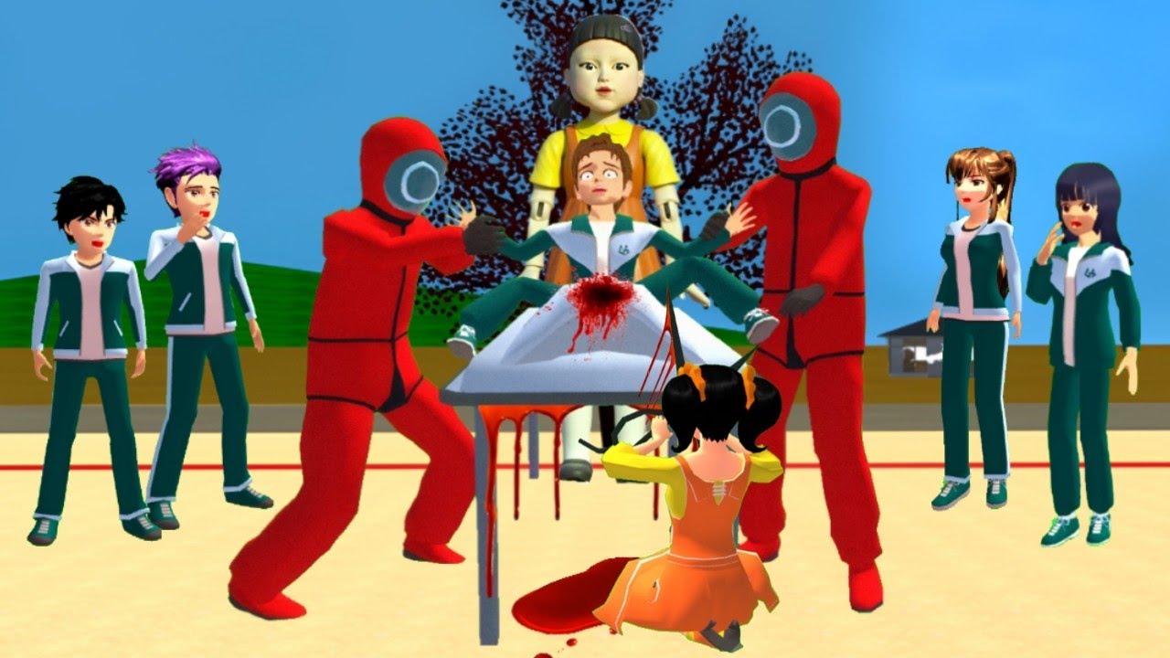 Yuta Panik Di Sunat Boneka Squid Game karena Kalah Permainan😱 | Sakura School Simulator