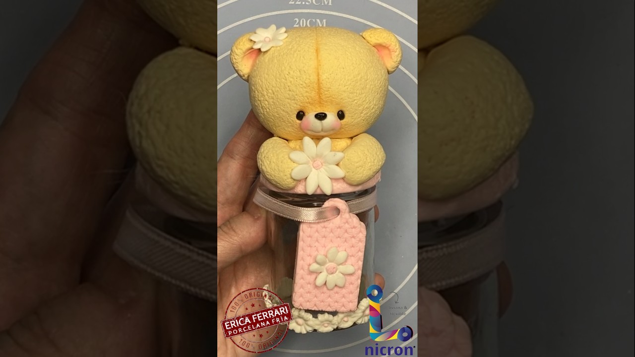 Te ense&ntilde;o a decorar un frasco en 1 minutosCon Porcelana Fria| Erica Ferrari Porcelana fria