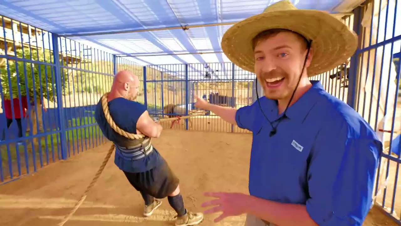 Can a Lion Beat the World's Strongest Man in Tug of War?