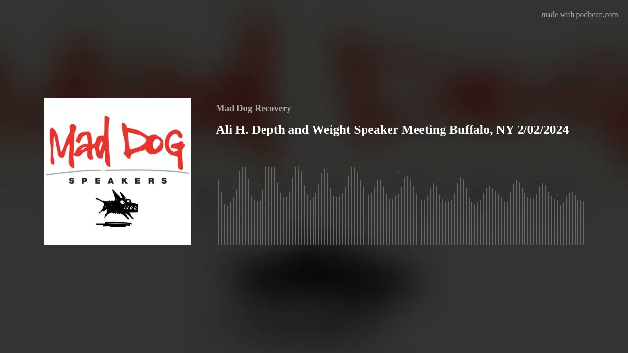 Ali H. Depth and Weight Speaker Meeting Buffalo, NY 2/02/2024