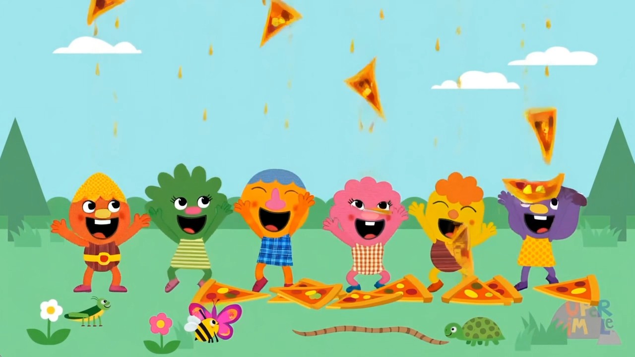Super Simple Songs Count Down Raining Pizza | Sponsored By: Klasky Csupo 2001 Effects