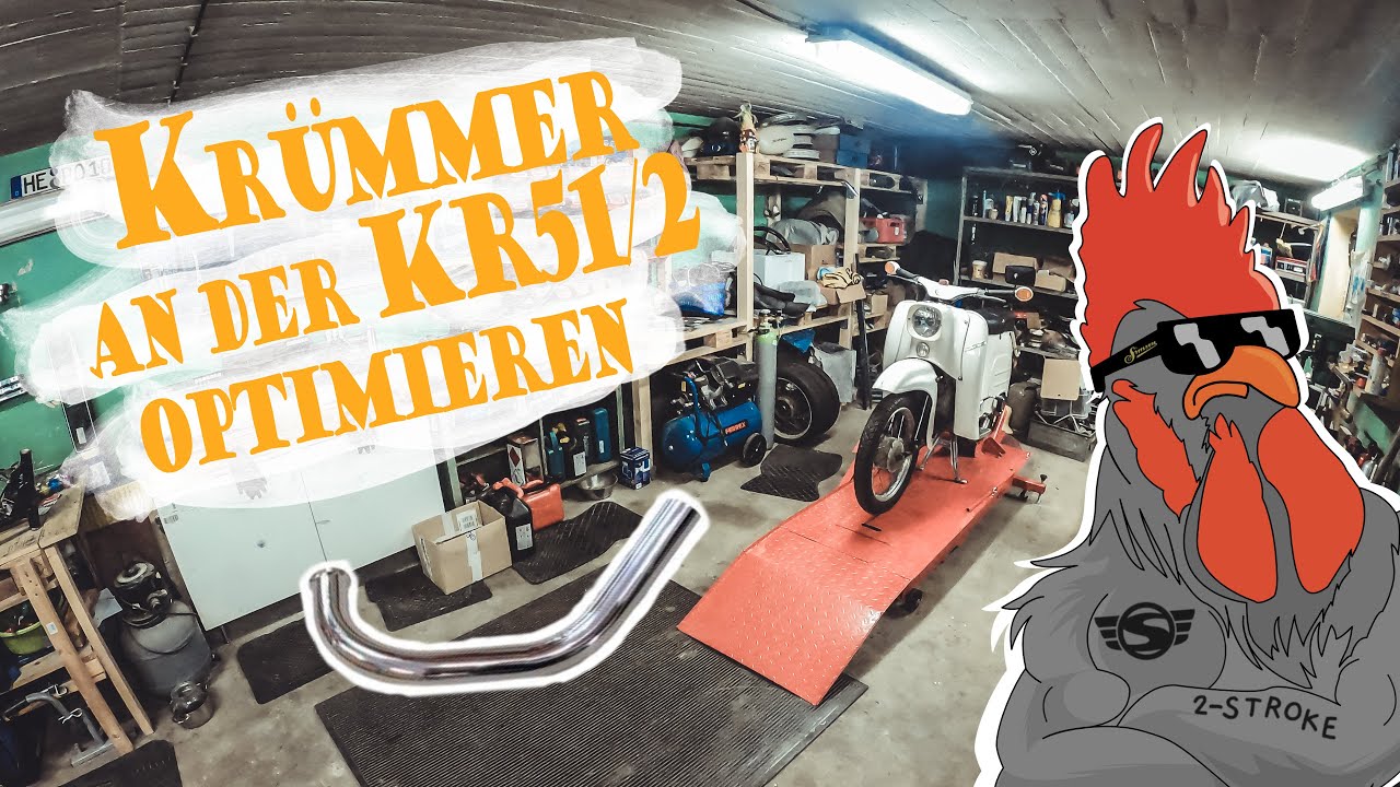Simson Schwalbe KR51/2 Umbau auf Sachsenmoped Kr&uuml;mmer AD 28mm/ ID 26mm!! mit Vergleichsfahrt