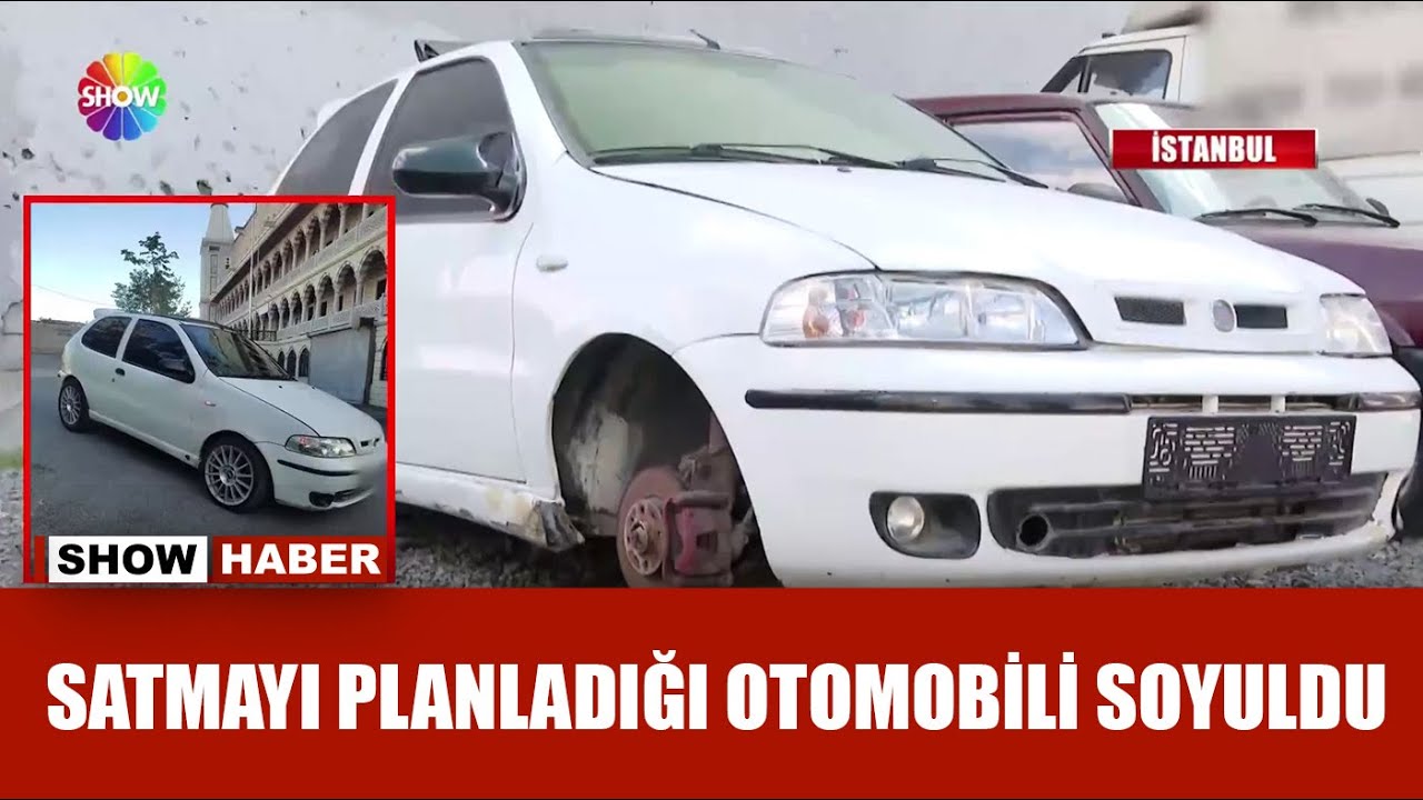 Aracın 4 lastiğini ve ses sistemini çaldılar