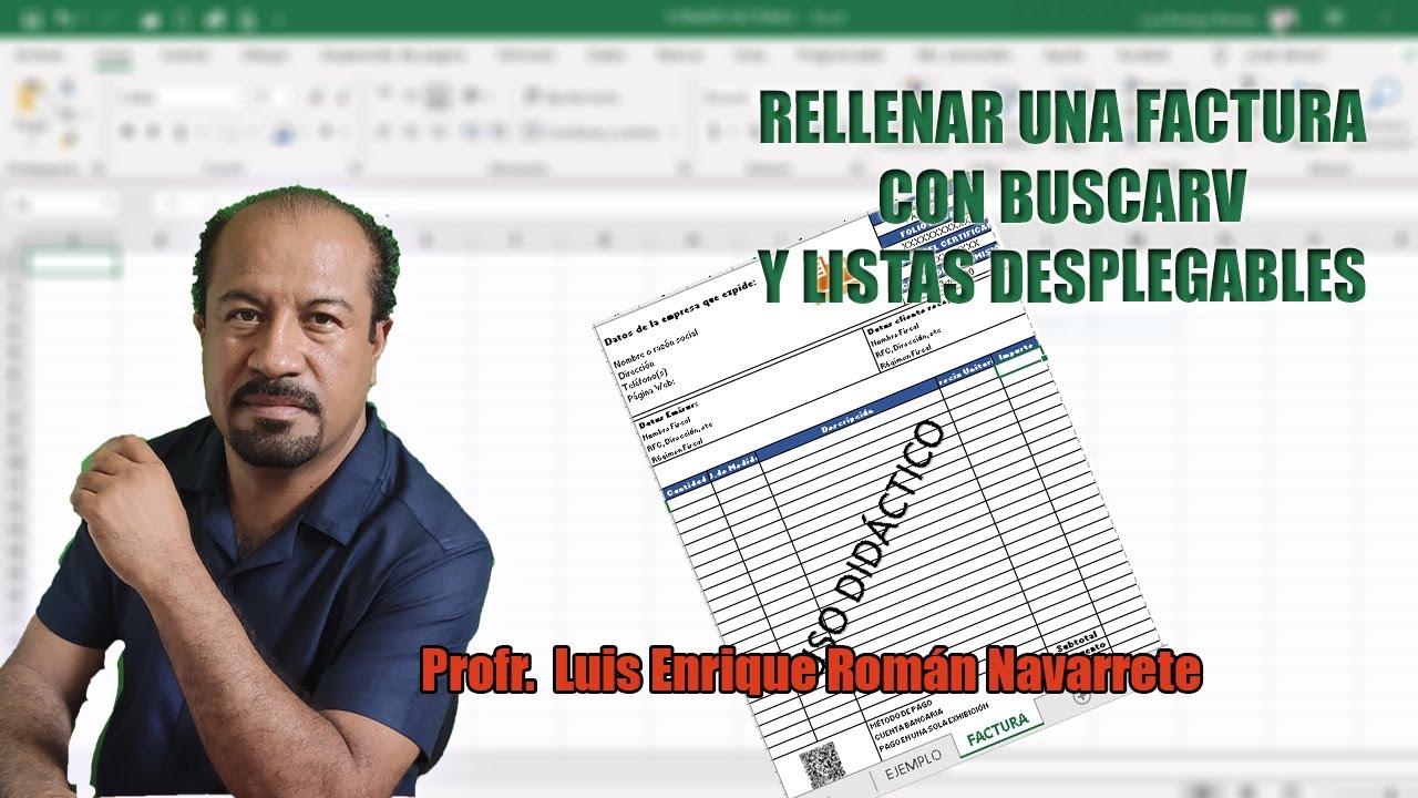 COMO RELLENAR UNA FACTURA CON BUSCARV Y LISTAS DESPLEGABLES. MICROSOFT EXCEL
