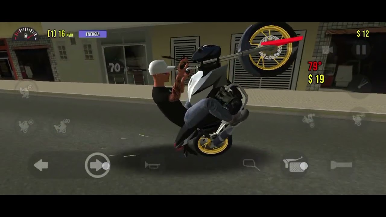 Tentando fazer umas fugas no moto wheelie 3D
