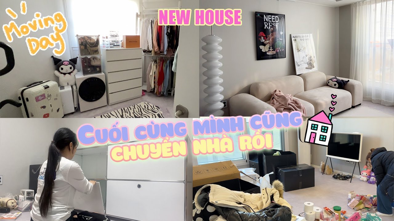 Cuối cùng mình cũng chuyển nhà rồi🏠Dọn nhà mãi chưa xong+Mini house tour🛋️