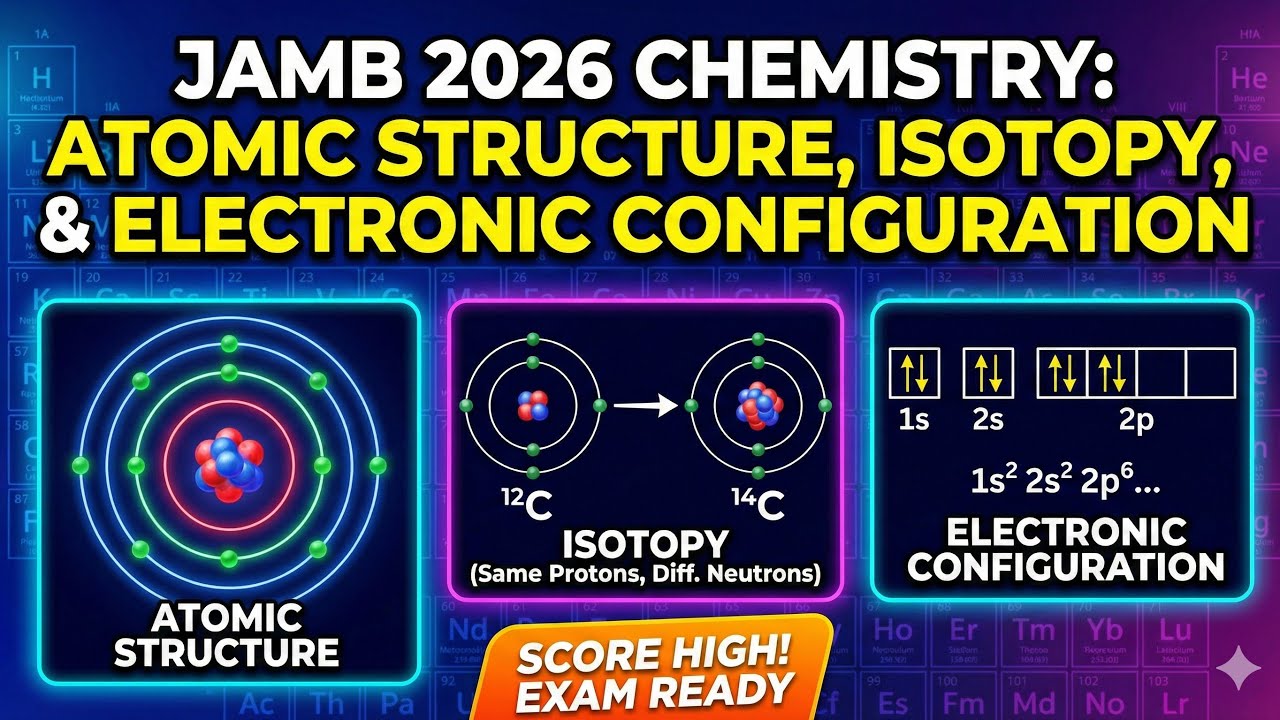 Master Atomic Structure & Isotopy in 20 Minutes! ⚛️ (JAMB & WAEC Chemistry)