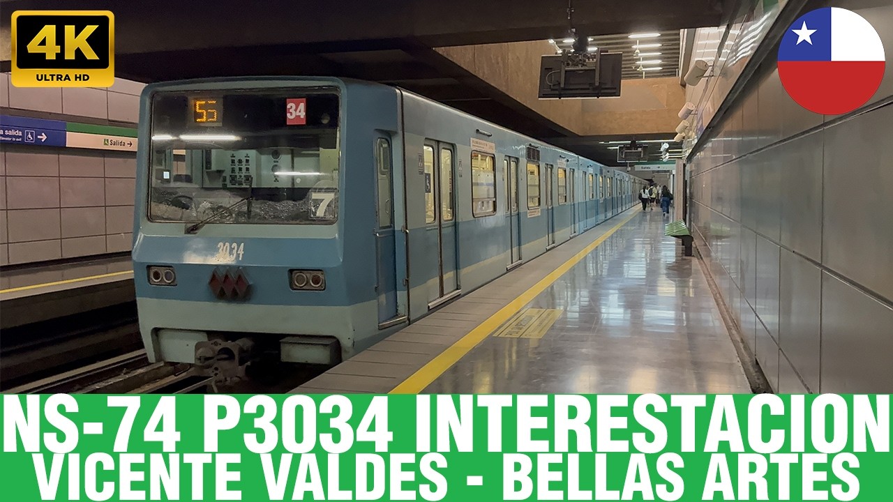 Metro De Santiago | NS-74 P3034 interestacion Vicente Valdés - Bellas Artes