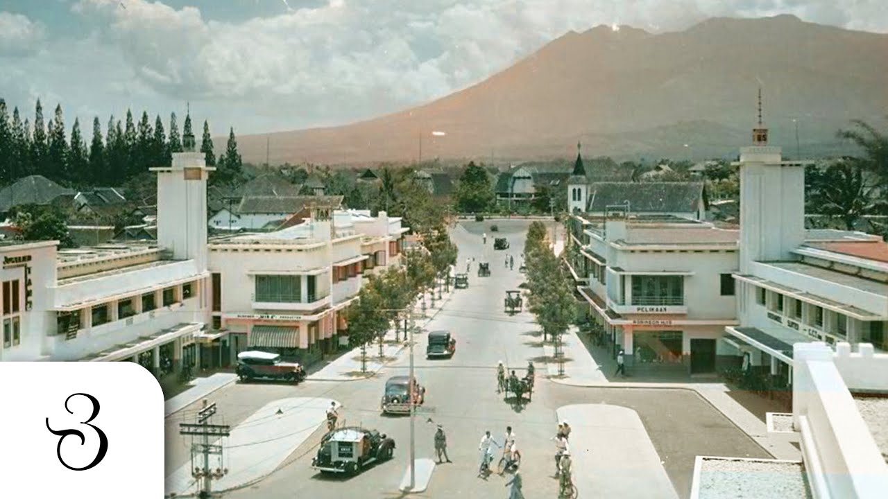 Malang Raya Tempo Dulu tahun 1940 - Kota, Candi dan Bentang Alam Berwarna [ID SUB]