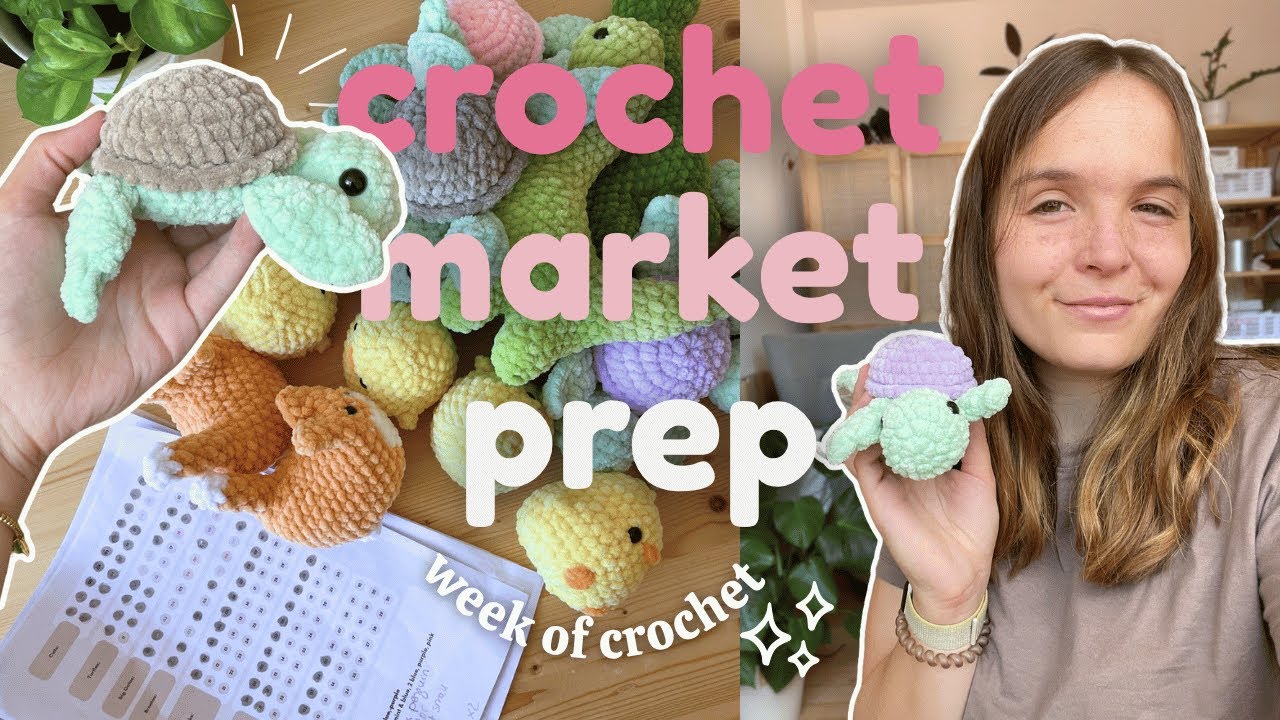 Week of market prep🧶 Crocheting 🧸 taking product pictures 💐 small business owner  ⭐