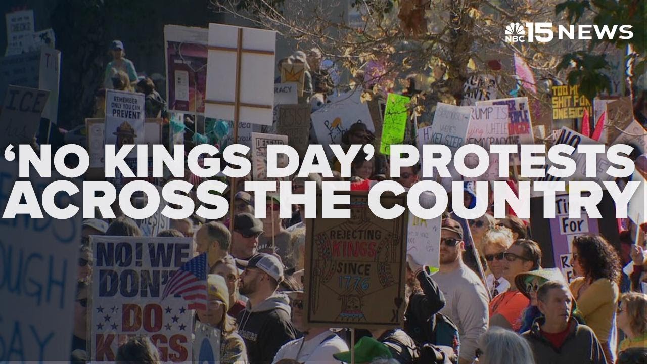 Thousands of 'No Kings Day' protests gather over the weekend in opposition of Trump administration