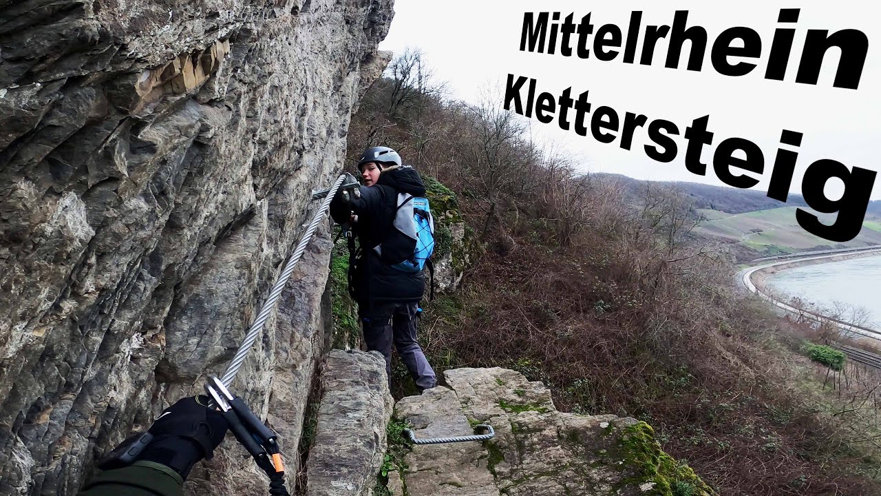 Auf dem Mittelrhein Klettersteig in Boppard