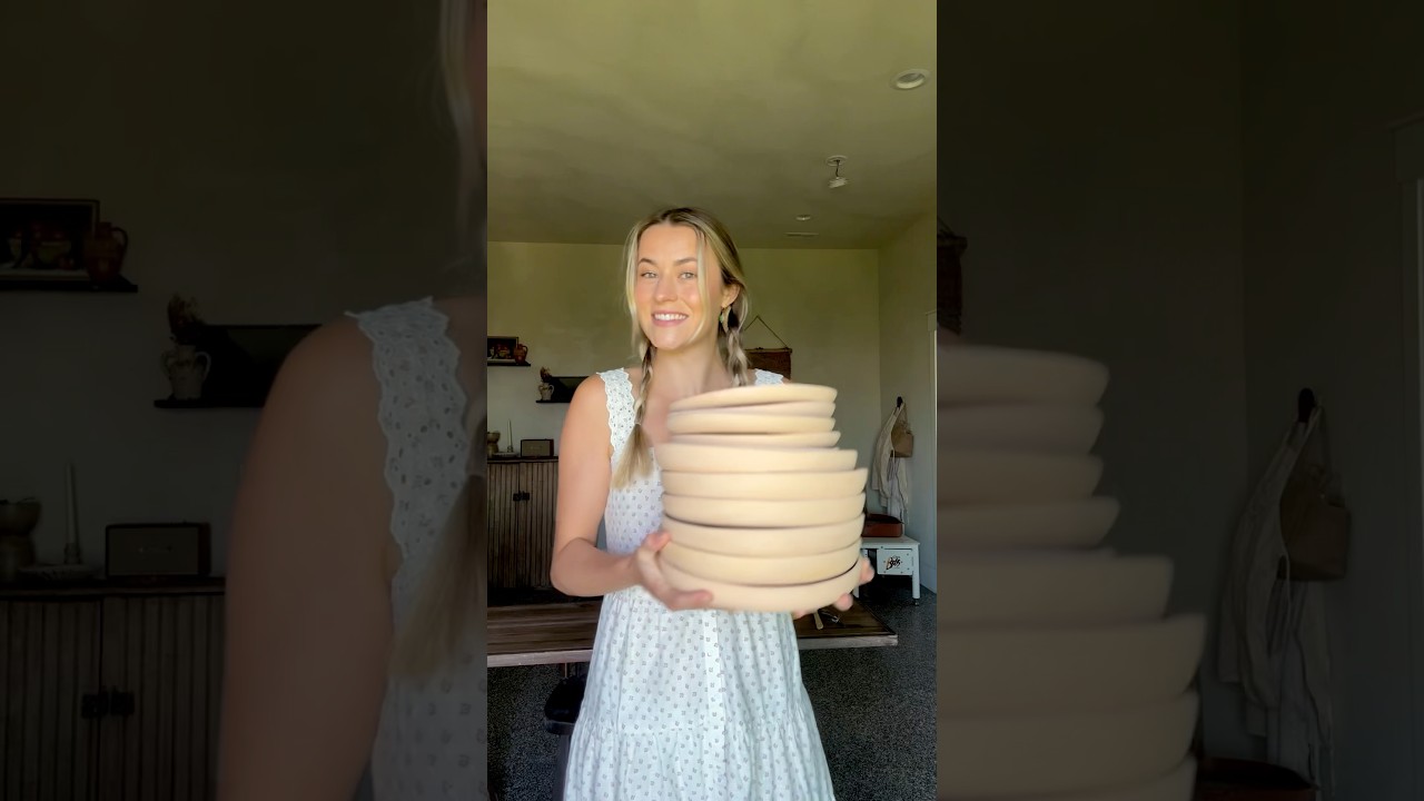 I replaced all my old plates with handmade ones! 🍽️ #pottery #ceramics