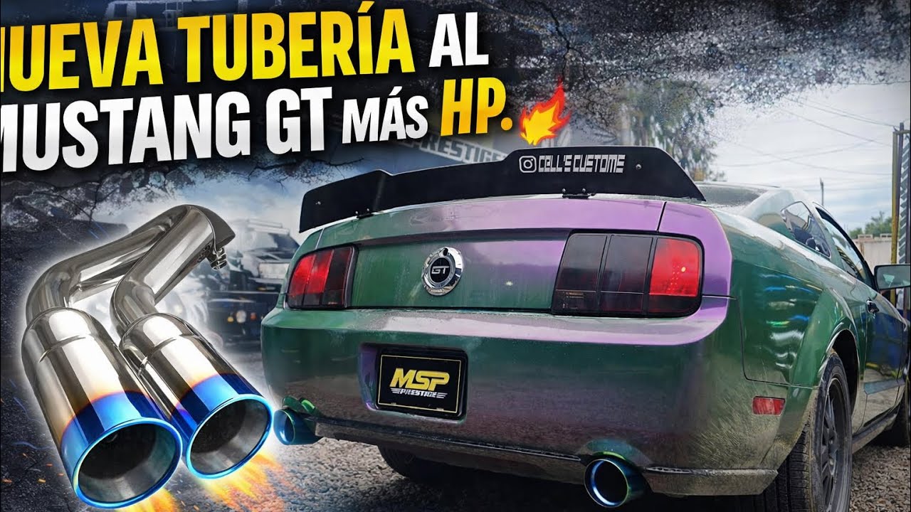 Se ganó una tubería gratis para su Mustang GT #mx #tuning #viral 