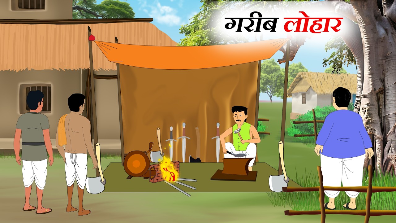 गरीब लोहार की किस्मत | Moral stories in hindi | cartoon story | animated story.
