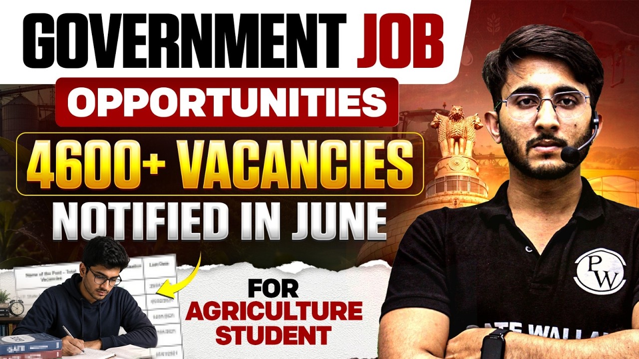 Monthly Government Jobs Update June 2026 | Agriculture Sector Recruitment