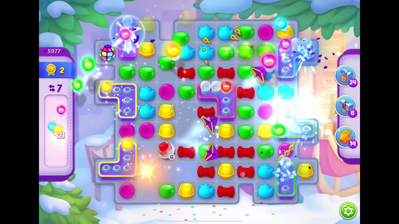 HomeScapes Level 5977 no boosters (12 moves)