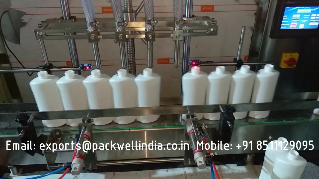 Automatic hand wash liquid filling machine