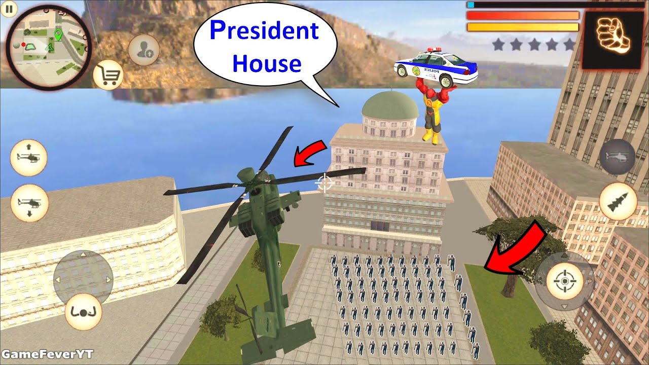 Stone Giant Rope Hero (Stone Man Captured President house) Man Protect House - Android Gameplay HD