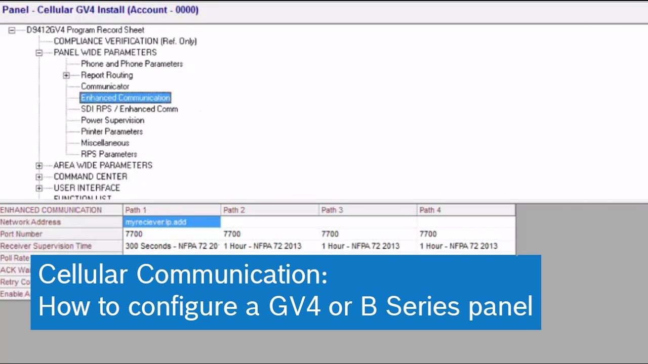 Cellular Communication: How to configure a GV4 or B Series panel