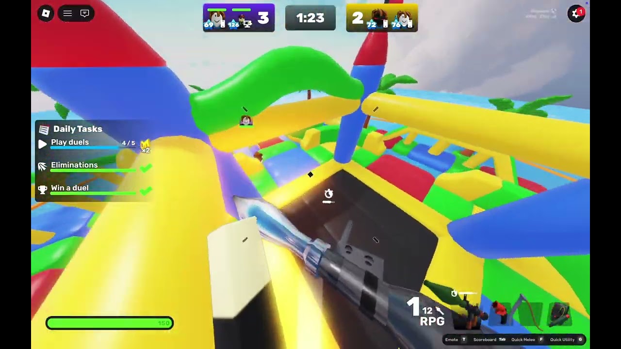 Hitting RPG Trickshot in Roblox Rivals