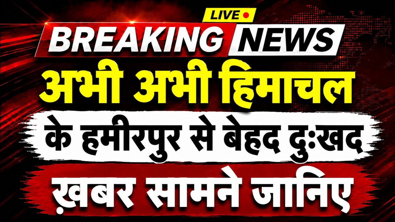 अभी-अभी हिमाचल के हमीरपुर से बेहद दुखद खबर || Hamirpur News || Himachal Breaking News ||
