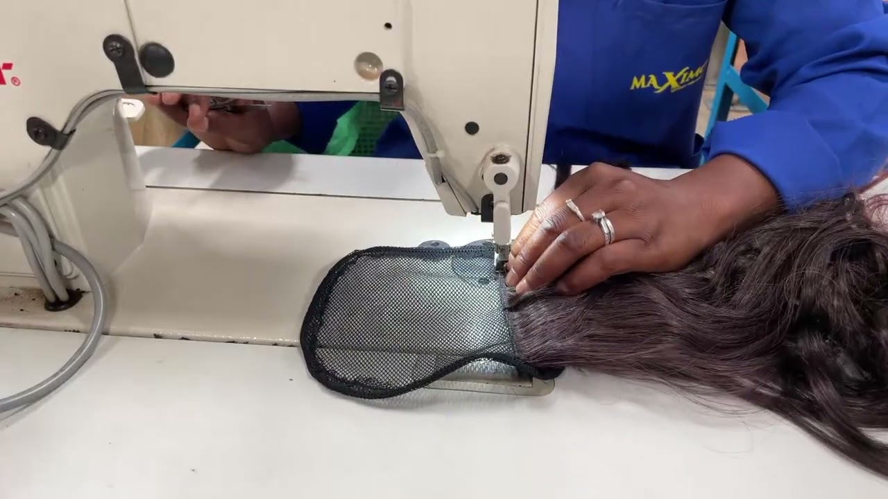 Making wigs with a sewing machine. Wig skills.